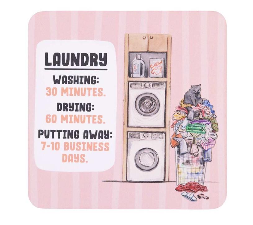 Laundry Decorative Cork Coaster