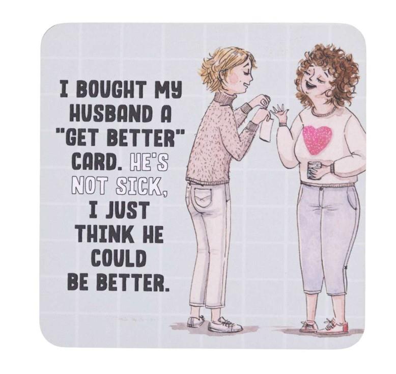 Be Better Decorative Cork Coaster