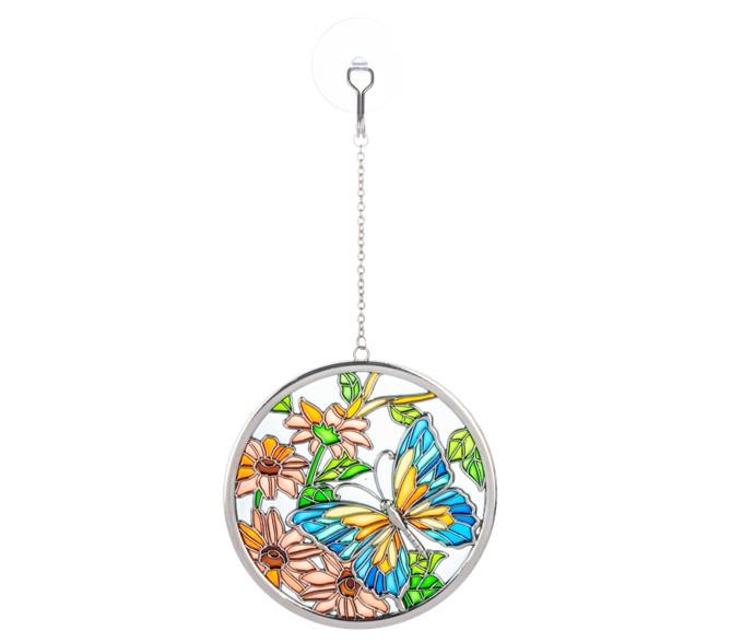 Butterfly Stained Glass Window Hanging
