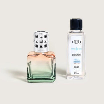 Ombre Green to Peach Cube Fragrance Lamp with Ocean Breeze – Maison Berger