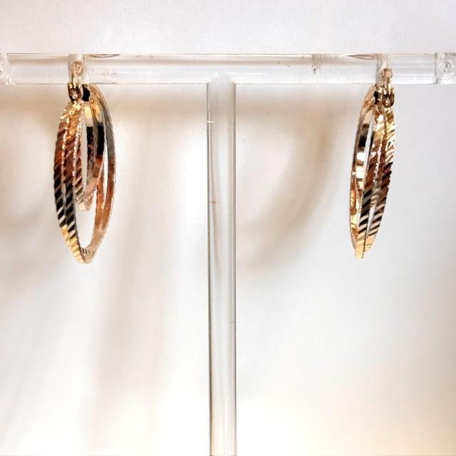 Gold-Tone Multi-Ring Hoop Earrings
