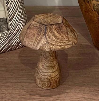Wooden Mushroom Figure