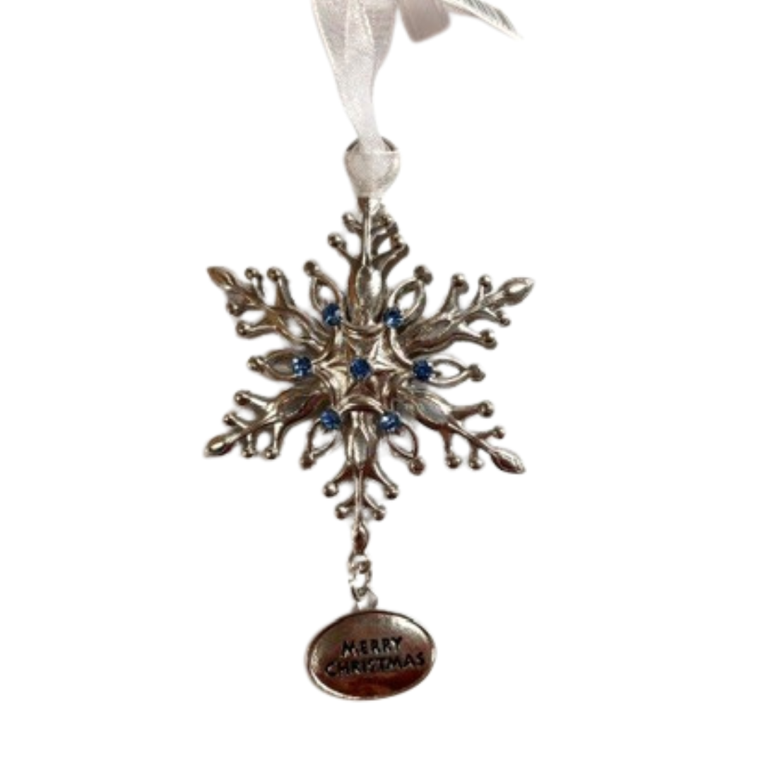“Merry Christmas” Snowflake Ornament