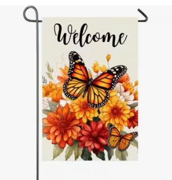 Monarch Butterfly Fall Garden Flag
