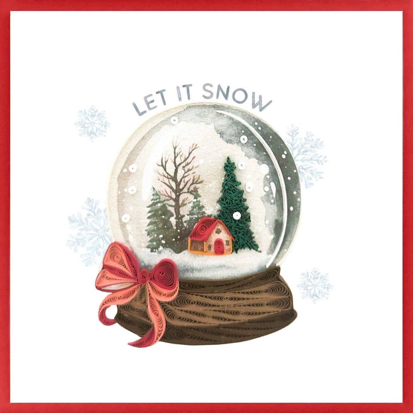 Quilling Christmas Card – Snow Globe
