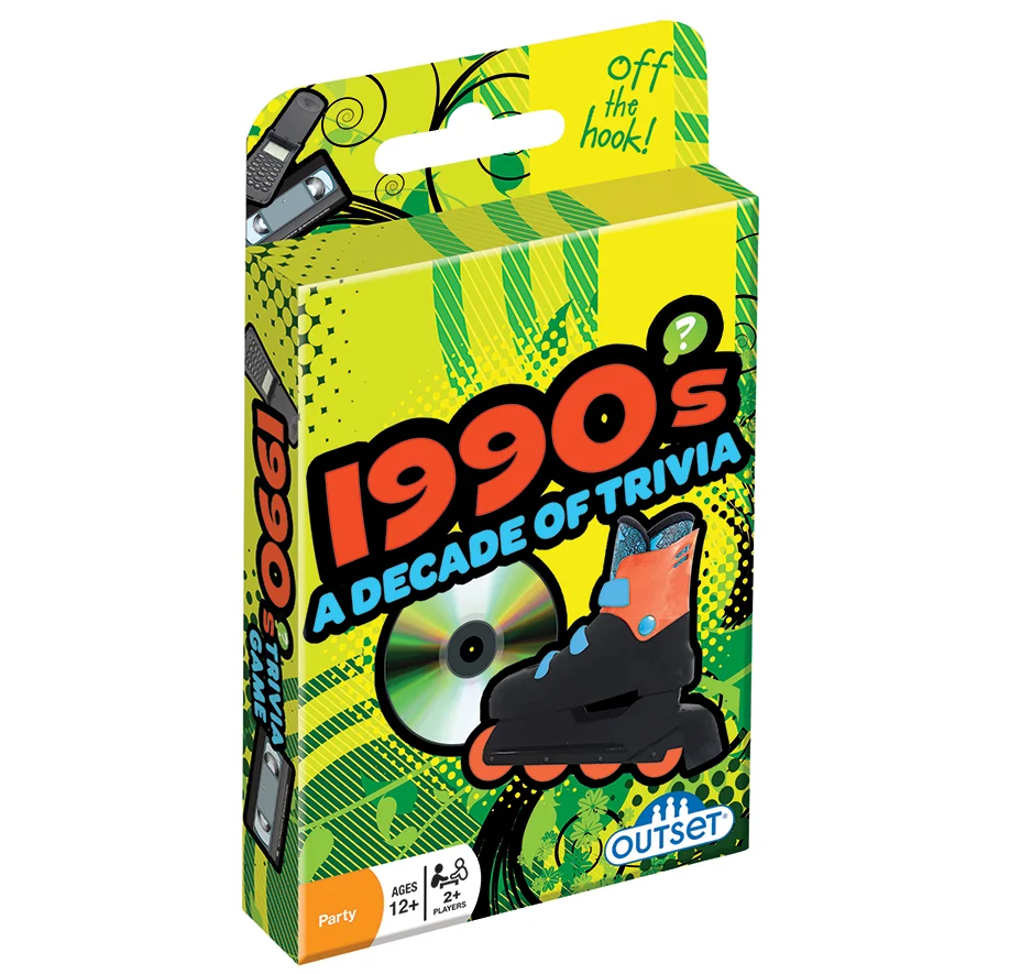 1990s: A Decade of Trivia Card Game – 90s Trivia Game – Ages 12+