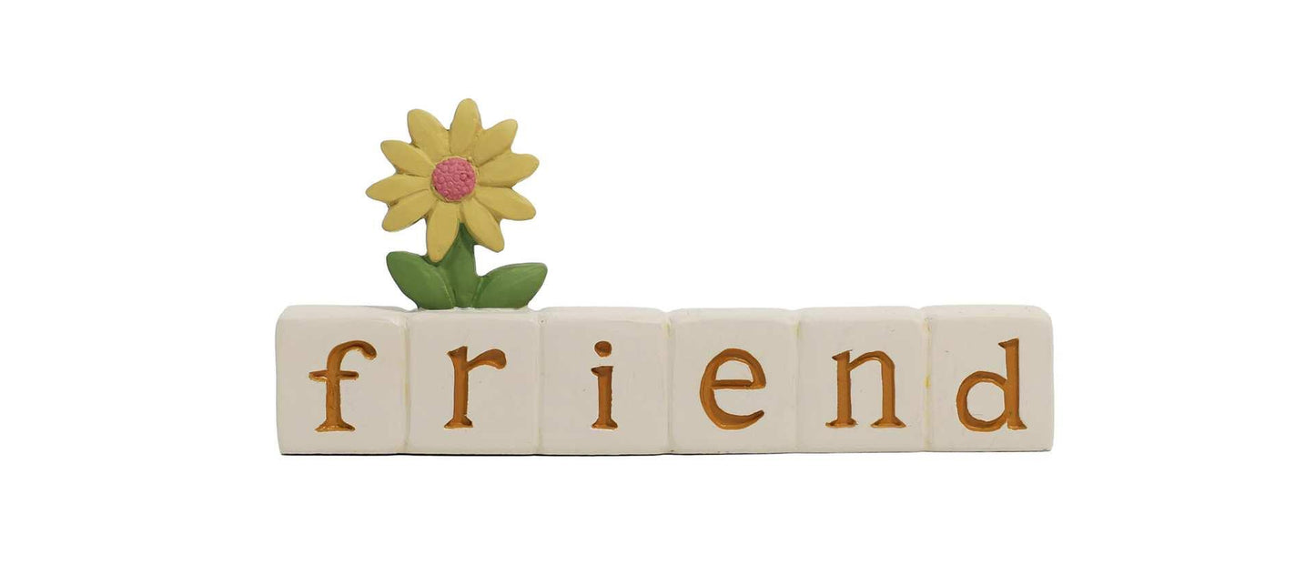 Friend Message Block with Flower