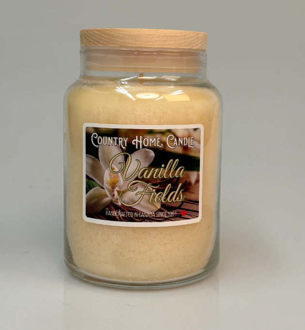 Vanilla Fields Scented Candle – Canadian Made – 26 oz