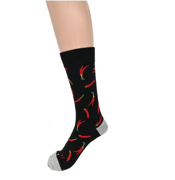 Men’s Black Chili Pepper Socks