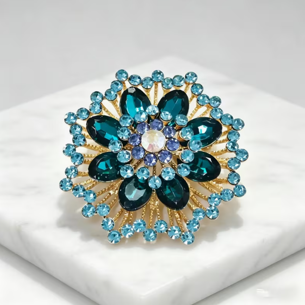 Turquoise Blue Brooch