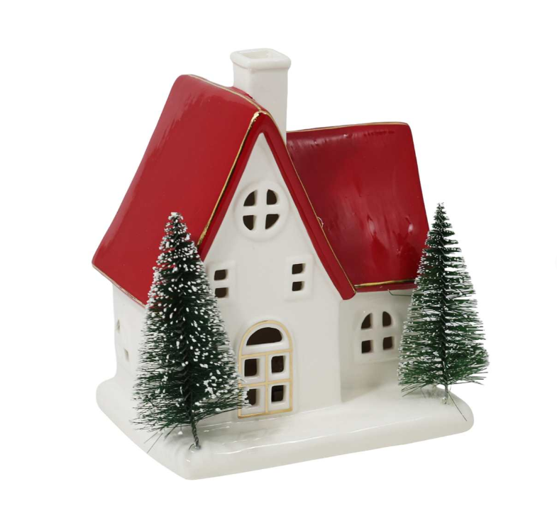 Light-Up Porcelain Christmas House