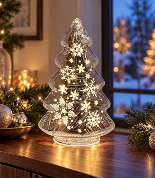 LED Silver Snowflake Tree