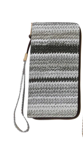 Black & Grey Wristlet Wallet