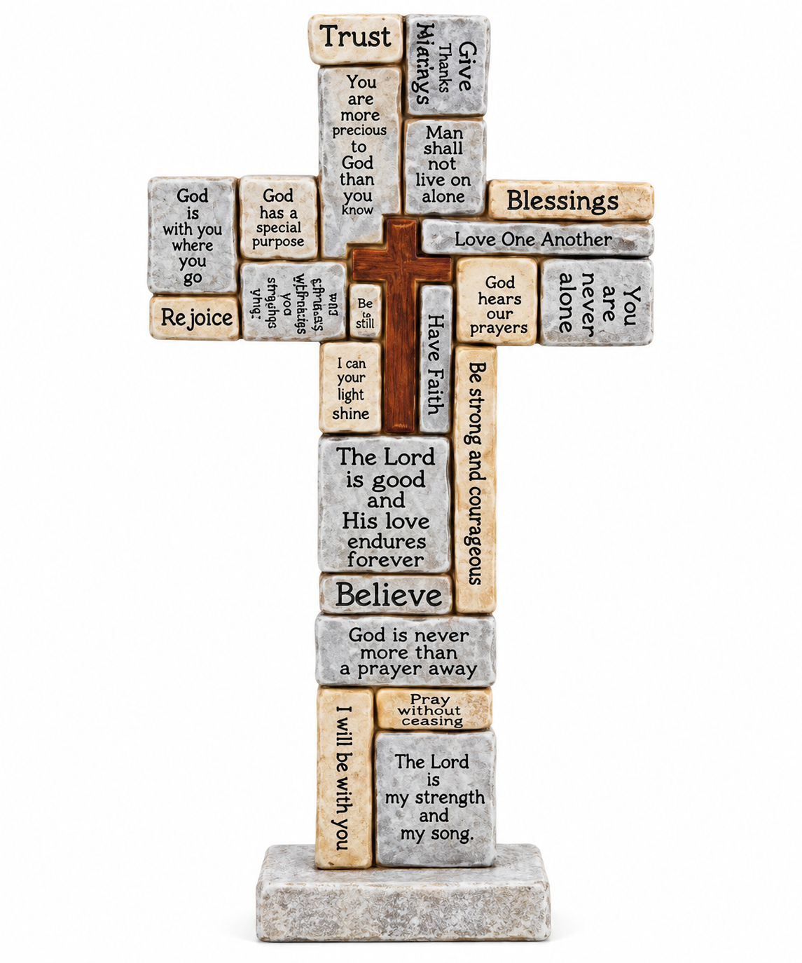 Inspirational Crossword Tabletop Cross