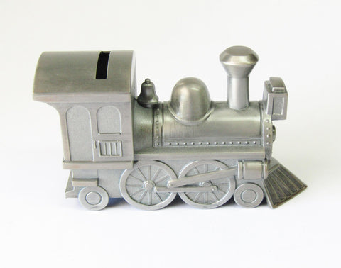 Pewter Finish Train Bank