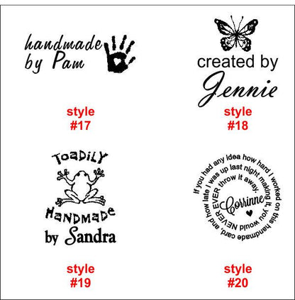 Handmade by Custom Made Rubber Stamp