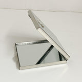 Square Silver Tone Compact