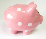 Pink Polka Dot Piggy Bank