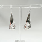 Fan Shaped Silver Earring by L Carr, Rubies Inc., Chatham, Ontario