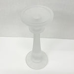 Frosted Pillar Candle Holder