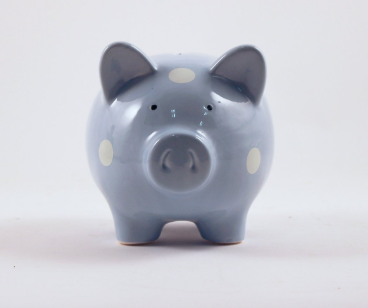 Blue Polka Dot Piggy Bank