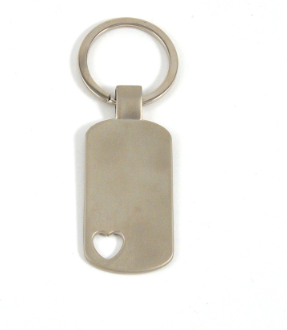 Dogtag Heart Keychain - Rubies, Chatham, Ontario, Canada