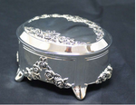 Silver Musical Trinket Box - Rubies, Chatham, Ontario, Canada