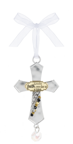 Live by Faith Cross Ornament