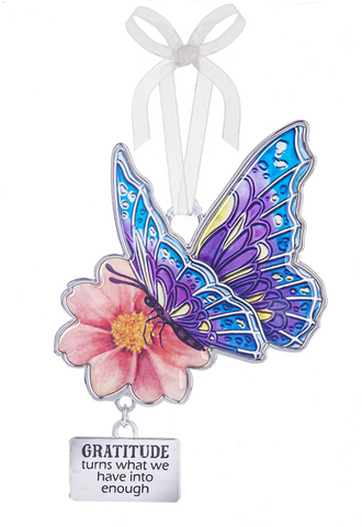 Gratitude Butterfly Ornament