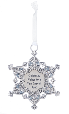 Snowflake Ornament - Aunt - Rubies Inc., Chatham Ontario, CANADA