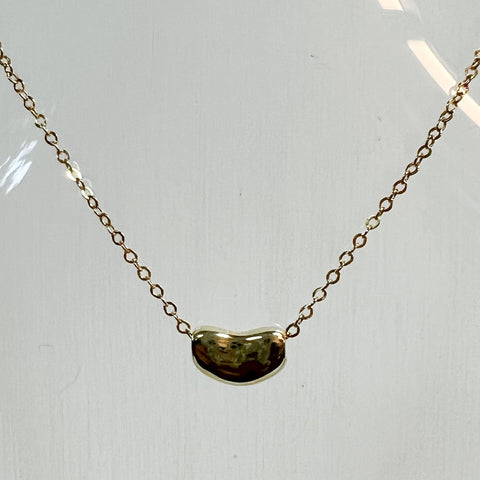 Tiny Gold Bean Necklace