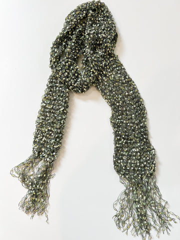 Shimmer Knit Green Scarf