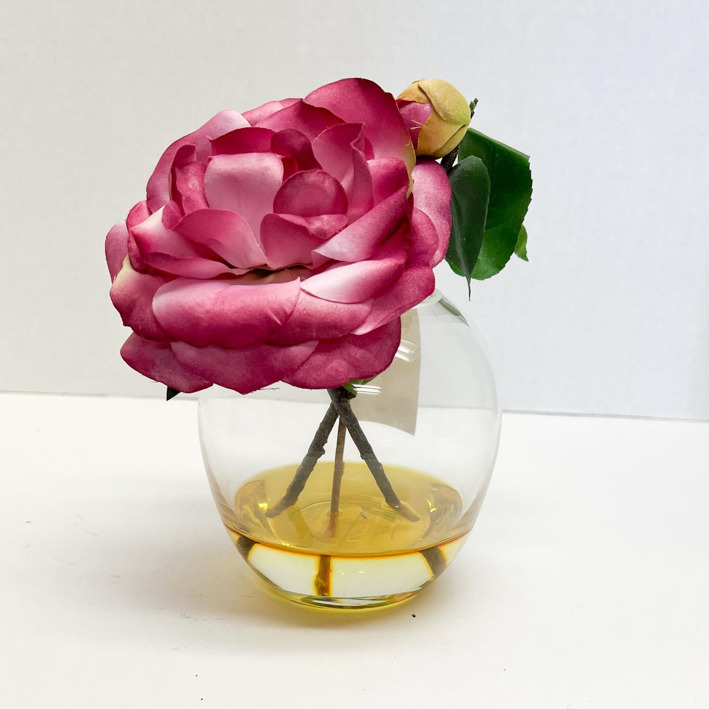 Pink Rose in Vase "as is"