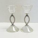 Pair of Crystal Candle Holders