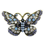 Butterfly Brooch with Rhinestones